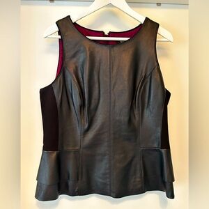 White House Black Market Leather Top